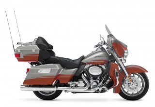 2009 Harley-Davidson - FLHTCUSE CVO Ultra Classic Electra Glide: 2009 Harley-Davidson FLHTCUSE CVO Ultra Classic Electra Glide in Autumn Haze and High Octane Orange with Forge-tone graphics.